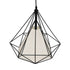 GLOBOSTAR® KAIRI 01618 Μοντέρνο Κρεμαστό Φωτιστικό Οροφής με Ντουί 1 x E27 AC 220-240V IP20 - Μαύρο & Λευκό - Μ38 x Π38 x Υ39cm