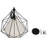 GLOBOSTAR® KAIRI 01618 Μοντέρνο Κρεμαστό Φωτιστικό Οροφής με Ντουί 1 x E27 AC 220-240V IP20 - Μαύρο & Λευκό - Μ38 x Π38 x Υ39cm