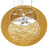 GloboStar® FIJI INCASS Vintage Κρεμαστό Φωτιστικό Οροφής Πολύφωτο 5 x E27 Μπέζ Rattan Φ60 x Υ29cm - ledmania.gr