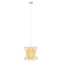 GloboStar® HIBISCUS 01632 Boho Κρεμαστό Φωτιστικό Οροφής Μονόφωτο 1 x E27 Μπεζ Ξύλινο Μπαμπού Φ35 x Y32cm - ledmania.gr