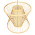 GloboStar® HIBISCUS 01632 Boho Κρεμαστό Φωτιστικό Οροφής Μονόφωτο 1 x E27 Μπεζ Ξύλινο Μπαμπού Φ35 x Y32cm - ledmania.gr