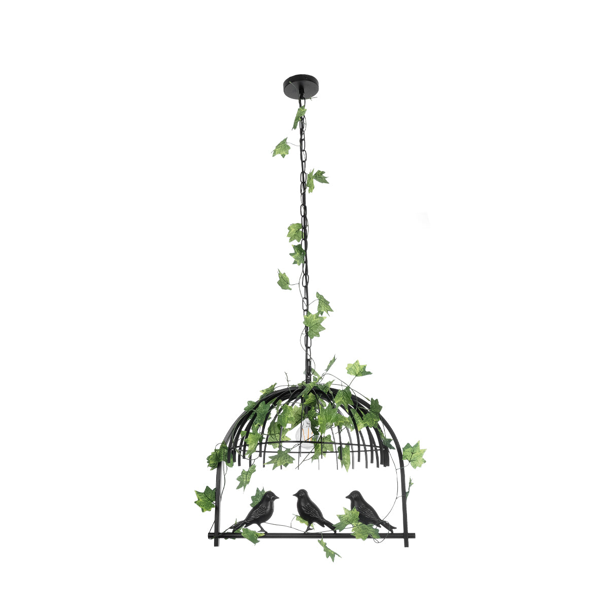 GLOBOSTAR® NEST 01640 Vintage Κρεμαστό Φωτιστικό Οροφής με Ντουί 1 x E27 AC 220-240V IP20 - Μαύρο & Πράσινο - Μ48 x Π38 x Υ40cm - ledmania.gr