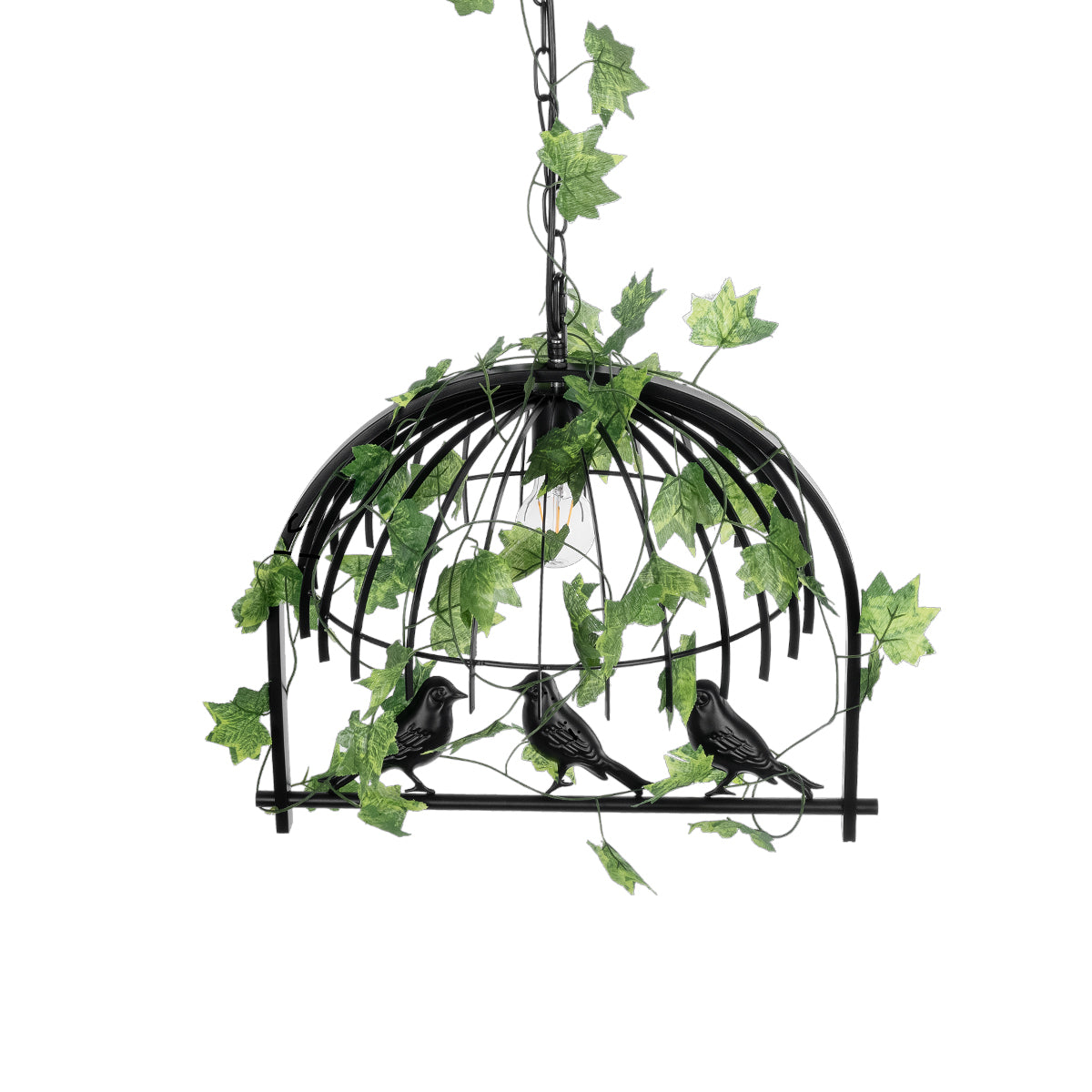 GLOBOSTAR® NEST 01640 Vintage Κρεμαστό Φωτιστικό Οροφής με Ντουί 1 x E27 AC 220-240V IP20 - Μαύρο & Πράσινο - Μ48 x Π38 x Υ40cm - ledmania.gr