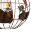 GloboStar® EARTH 01662 Vintage Industrial Κρεμαστό Φωτιστικό Οροφής Μονόφωτο 1 x E27 AC220-240V IP20 - Φ30 x Υ30cm - Καφέ Σκουριά Μεταλλικό Πλέγμα - ledmania.gr