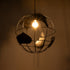 GLOBOSTAR® EARTH 01663 Vintage Κρεμαστό Φωτιστικό Οροφής με Ντουί 1 x E27 AC 220-240V IP20 - Μαύρο - Μ41 x Π41 x Υ41cm - ledmania.gr