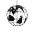 GLOBOSTAR® EARTH 01663 Vintage Κρεμαστό Φωτιστικό Οροφής με Ντουί 1 x E27 AC 220-240V IP20 - Μαύρο - Μ41 x Π41 x Υ41cm - ledmania.gr