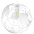 GloboStar® EARTH 01664 Vintage Industrial Κρεμαστό Φωτιστικό Οροφής Μονόφωτο 1 x E27 Λευκό Μεταλλικό Πλέγμα Φ40 x Υ40cm - ledmania.gr