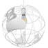GloboStar® EARTH 01664 Vintage Industrial Κρεμαστό Φωτιστικό Οροφής Μονόφωτο 1 x E27 Λευκό Μεταλλικό Πλέγμα Φ40 x Υ40cm - ledmania.gr
