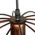 GloboStar® EARTH 01665 Vintage Industrial Κρεμαστό Φωτιστικό Οροφής Μονόφωτο 1 x E27 Καφέ Σκουριά Μεταλλικό Πλέγμα Φ40 x Υ40cm - ledmania.gr