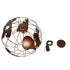 GloboStar® EARTH 01665 Vintage Industrial Κρεμαστό Φωτιστικό Οροφής Μονόφωτο 1 x E27 Καφέ Σκουριά Μεταλλικό Πλέγμα Φ40 x Υ40cm - ledmania.gr