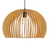 GloboStar® SCANDINAVIA 01699 Μοντέρνο Κρεμαστό Φωτιστικό Οροφής Μονόφωτο 1 x E27 Μπεζ Ξύλινο Πλέγμα Φ44 x Υ28cm - ledmania.gr