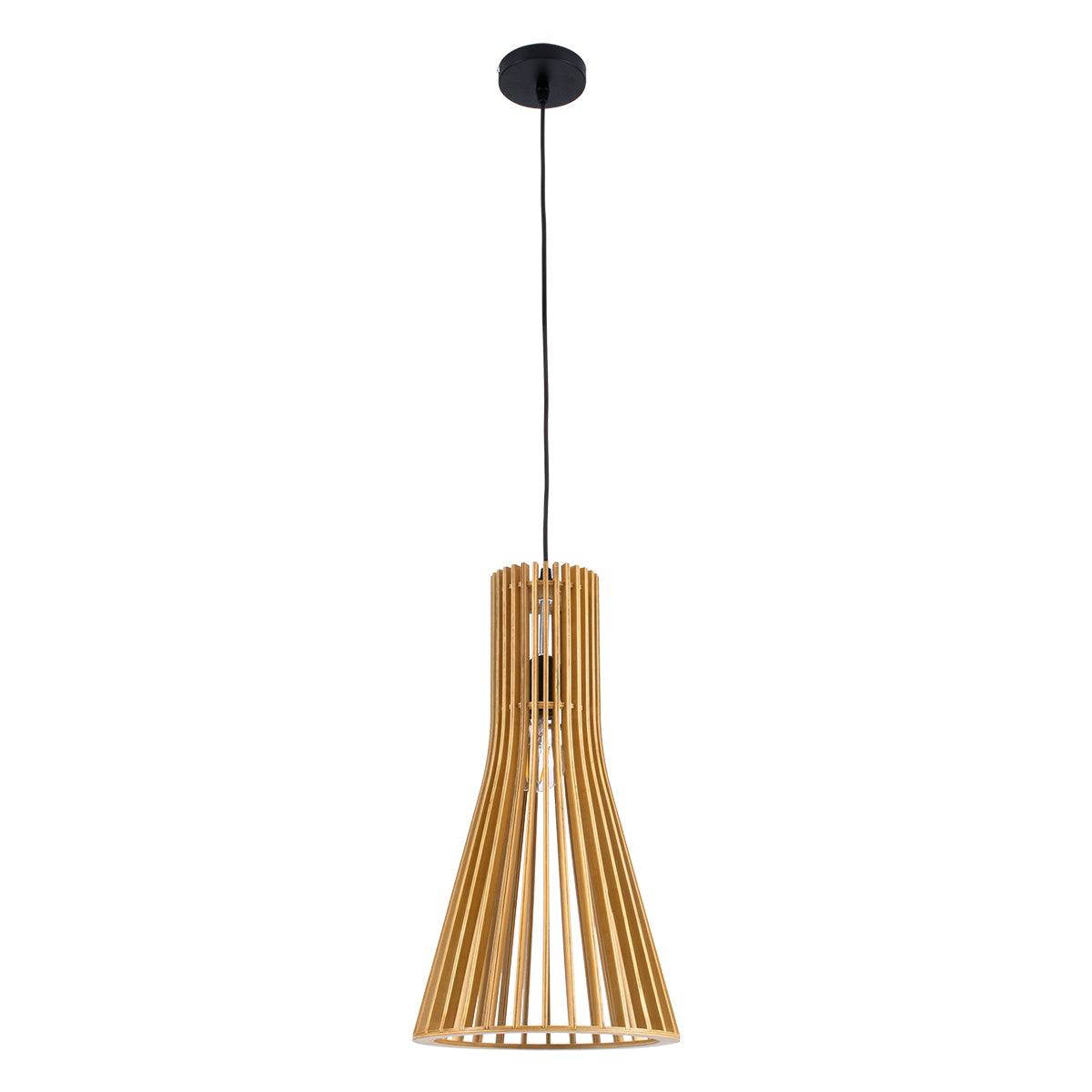 GloboStar® SCANDINAVIA 01700 Boho Κρεμαστό Φωτιστικό Πλέγμα Μονόφωτο 1 x E27 IP20 Μπεζ Ξύλο - Μ25 x Π25 x Y45cm - ledmania.gr