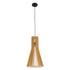 GloboStar® SCANDINAVIA 01700 Boho Κρεμαστό Φωτιστικό Πλέγμα Μονόφωτο 1 x E27 IP20 Μπεζ Ξύλο - Μ25 x Π25 x Y45cm - ledmania.gr