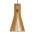 GloboStar® SCANDINAVIA 01700 Boho Κρεμαστό Φωτιστικό Πλέγμα Μονόφωτο 1 x E27 IP20 Μπεζ Ξύλο - Μ25 x Π25 x Y45cm - ledmania.gr