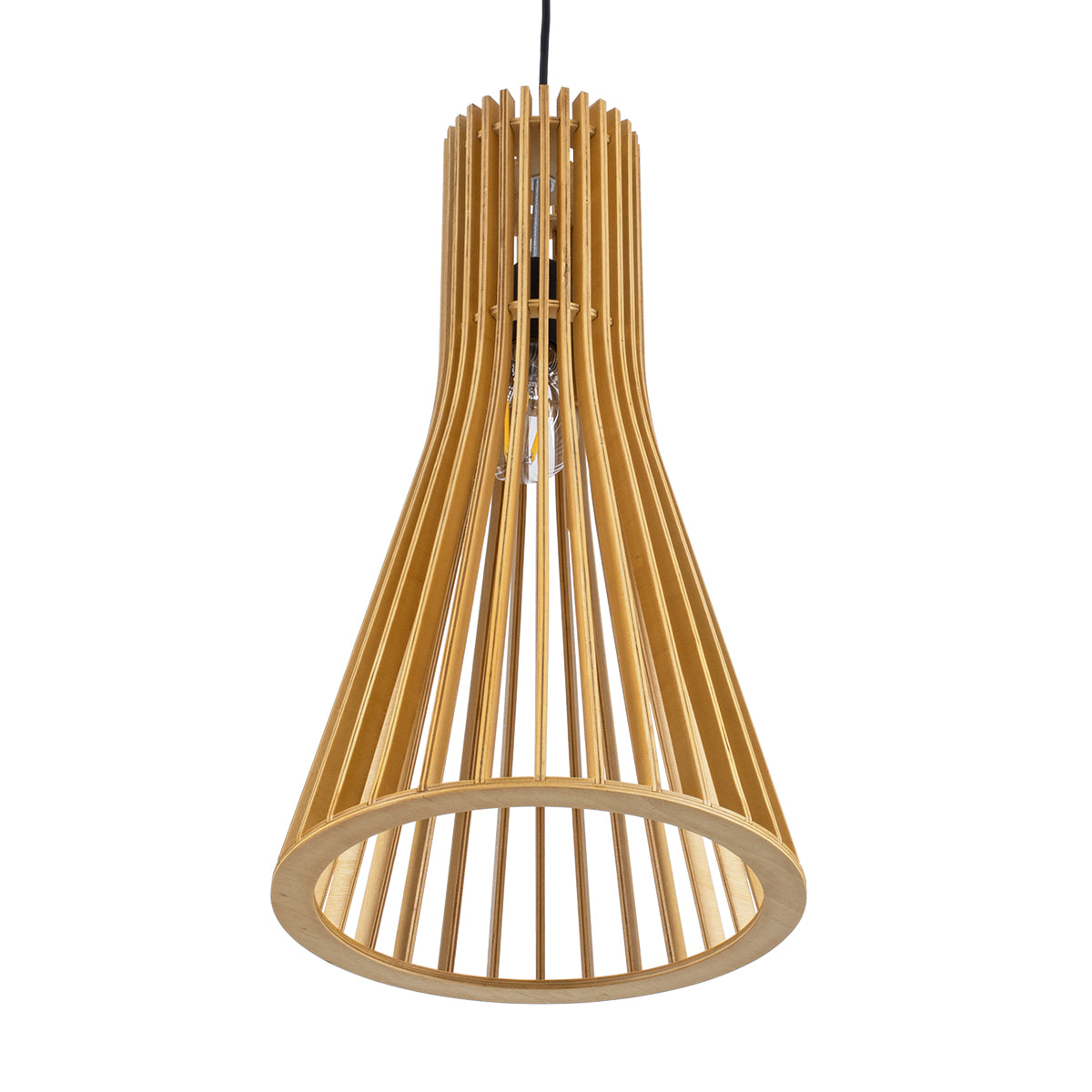 GloboStar® SCANDINAVIA 01700 Boho Κρεμαστό Φωτιστικό Πλέγμα Μονόφωτο 1 x E27 IP20 Μπεζ Ξύλο - Μ25 x Π25 x Y45cm - ledmania.gr