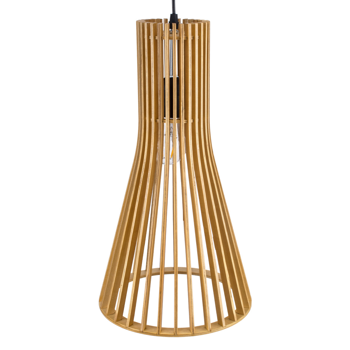 GloboStar® SCANDINAVIA 01700 Boho Κρεμαστό Φωτιστικό Πλέγμα Μονόφωτο 1 x E27 IP20 Μπεζ Ξύλο - Μ25 x Π25 x Y45cm - ledmania.gr
