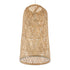 GloboStar® CALERO 01710 Boho Μοντέρνο Κρεμαστό Πλέγμα Μονόφωτο 1 x E27 IP20 Μπεζ Ξύλο - Μ25 x Π25 x Υ50cm - ledmania.gr
