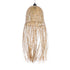 GloboStar® MANILA 01713 Boho Κρεμαστό Φωτιστικό Πλέγμα Μονόφωτο 1 x E27 IP20 Μπεζ Ξύλο - Μ25 x Π25 x Υ60cm - ledmania.gr
