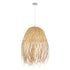 GloboStar® MANILA 01714 Boho Κρεμαστό Φωτιστικό Οροφής Μονόφωτο 1 x E27 Μπεζ Μπαμπού Καμπάνα Φ45 x Υ60cm - ledmania.gr