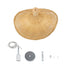 GLOBOSTAR® CUBA 01715 Boho Κρεμαστό Φωτιστικό Οροφής με Ντουί 1 x E27 AC 220-240V IP20 - Μπεζ - Μ33 x Π33 x Υ25cm - ledmania.gr