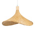 GloboStar® CUBA 01717 Boho Κρεμαστό Φωτιστικό Ανάρτηση Μονόφωτο 1 x E27 IP20 Μπεζ Ξύλο - Μ43 x Π43 x Y30cm - ledmania.gr