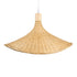 GloboStar® CUBA 01717 Boho Κρεμαστό Φωτιστικό Ανάρτηση Μονόφωτο 1 x E27 IP20 Μπεζ Ξύλο - Μ43 x Π43 x Y30cm - ledmania.gr
