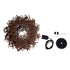 GloboStar® MINORCA 01732 Boho Κρεμαστό Φωτιστικό Ανάρτηση Μονόφωτο 1 x E27 IP20 Καφέ Ξύλο - Μ30 x Π30 x Y18cm - ledmania.gr