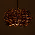 GloboStar® MINORCA 01732 Boho Κρεμαστό Φωτιστικό Ανάρτηση Μονόφωτο 1 x E27 IP20 Καφέ Ξύλο - Μ30 x Π30 x Y18cm - ledmania.gr