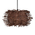 GloboStar® MINORCA 01732 Boho Κρεμαστό Φωτιστικό Ανάρτηση Μονόφωτο 1 x E27 IP20 Καφέ Ξύλο - Μ30 x Π30 x Y18cm - ledmania.gr