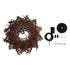 GloboStar® MINORCA 01733 Boho Κρεμαστό Φωτιστικό Ανάρτηση Μονόφωτο 1 x E27 IP20 Καφέ Ξύλο - Μ35 x Π35 x Y23cm - ledmania.gr