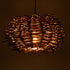 GloboStar® MINORCA 01733 Boho Κρεμαστό Φωτιστικό Ανάρτηση Μονόφωτο 1 x E27 IP20 Καφέ Ξύλο - Μ35 x Π35 x Y23cm - ledmania.gr