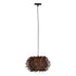 GloboStar® MINORCA 01733 Boho Κρεμαστό Φωτιστικό Ανάρτηση Μονόφωτο 1 x E27 IP20 Καφέ Ξύλο - Μ35 x Π35 x Y23cm - ledmania.gr