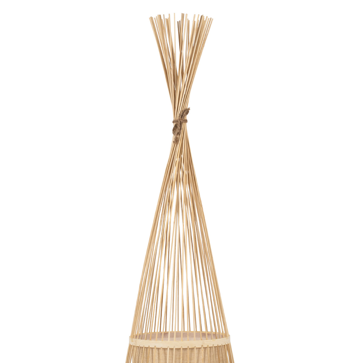 GLOBOSTAR® AZORES 01755 Boho Επιδαπέδιο Φωτιστικό με Ντουί 1 x E27 AC 220-240V IP20 - Μπεζ - Μ40 x Π40 x Υ150cm - ledmania.gr
