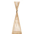 GLOBOSTAR® AZORES 01755 Boho Επιδαπέδιο Φωτιστικό με Ντουί 1 x E27 AC 220-240V IP20 - Μπεζ - Μ40 x Π40 x Υ150cm - ledmania.gr