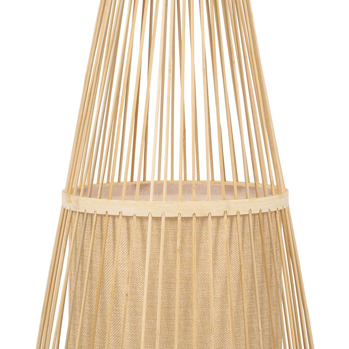 GLOBOSTAR® AZORES 01755 Boho Επιδαπέδιο Φωτιστικό με Ντουί 1 x E27 AC 220-240V IP20 - Μπεζ - Μ40 x Π40 x Υ150cm - ledmania.gr
