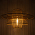 GloboStar® BALI 01758 Boho Κρεμαστό Φωτιστικό Οροφής Μονόφωτο 1 x E27 Μπεζ Ξύλινο Μπαμπού Πλέγμα Φ100 x Y60cm - ledmania.gr