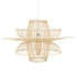 GloboStar® BALI 01758 Boho Κρεμαστό Φωτιστικό Οροφής Μονόφωτο 1 x E27 Μπεζ Ξύλινο Μπαμπού Πλέγμα Φ100 x Y60cm - ledmania.gr