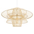 GloboStar® BALI 01758 Boho Κρεμαστό Φωτιστικό Οροφής Μονόφωτο 1 x E27 Μπεζ Ξύλινο Μπαμπού Πλέγμα Φ100 x Y60cm - ledmania.gr