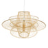 GloboStar® BALI 01758 Boho Κρεμαστό Φωτιστικό Οροφής Μονόφωτο 1 x E27 Μπεζ Ξύλινο Μπαμπού Πλέγμα Φ100 x Y60cm - ledmania.gr