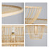 GloboStar® BALI 01758 Boho Κρεμαστό Φωτιστικό Οροφής Μονόφωτο 1 x E27 Μπεζ Ξύλινο Μπαμπού Πλέγμα Φ100 x Y60cm - ledmania.gr