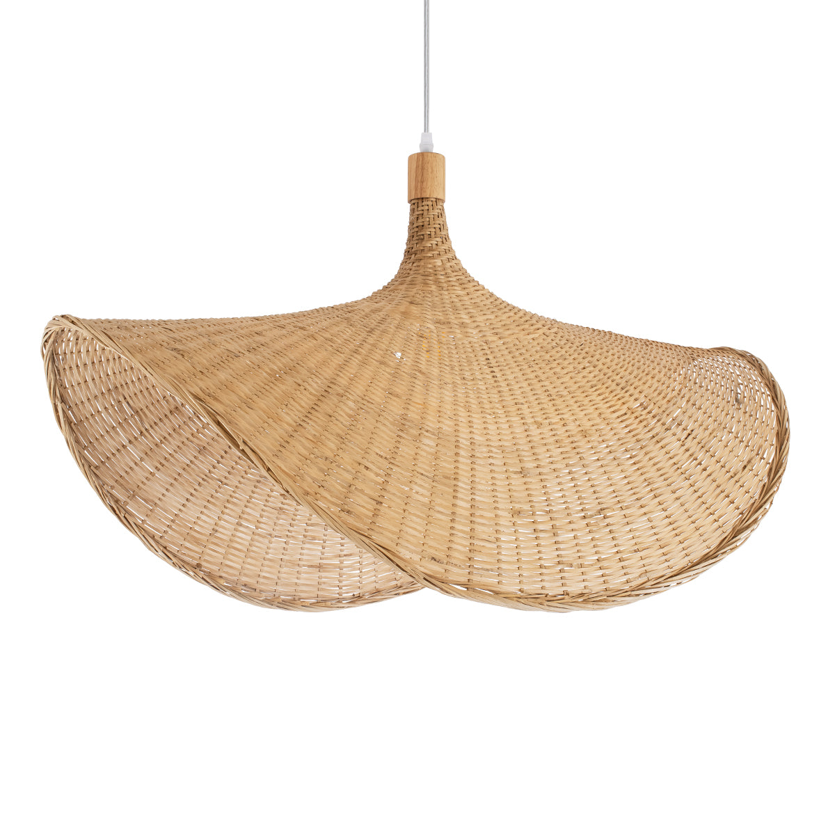GLOBOSTAR® CUBA 01767 Boho Κρεμαστό Φωτιστικό Οροφής με Ντουί 1 x E27 AC 220-240V IP20 - Μπεζ - Μ80 x Π80 x Υ49cm - ledmania.gr