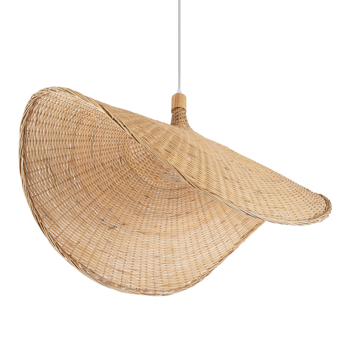 GLOBOSTAR® CUBA 01767 Boho Κρεμαστό Φωτιστικό Οροφής με Ντουί 1 x E27 AC 220-240V IP20 - Μπεζ - Μ80 x Π80 x Υ49cm - ledmania.gr