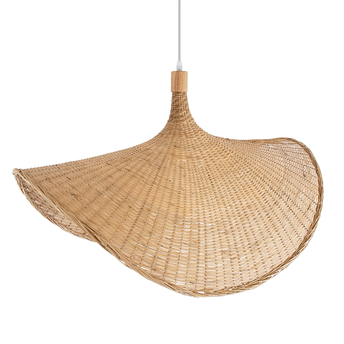 GLOBOSTAR® CUBA 01767 Boho Κρεμαστό Φωτιστικό Οροφής με Ντουί 1 x E27 AC 220-240V IP20 - Μπεζ - Μ80 x Π80 x Υ49cm - ledmania.gr