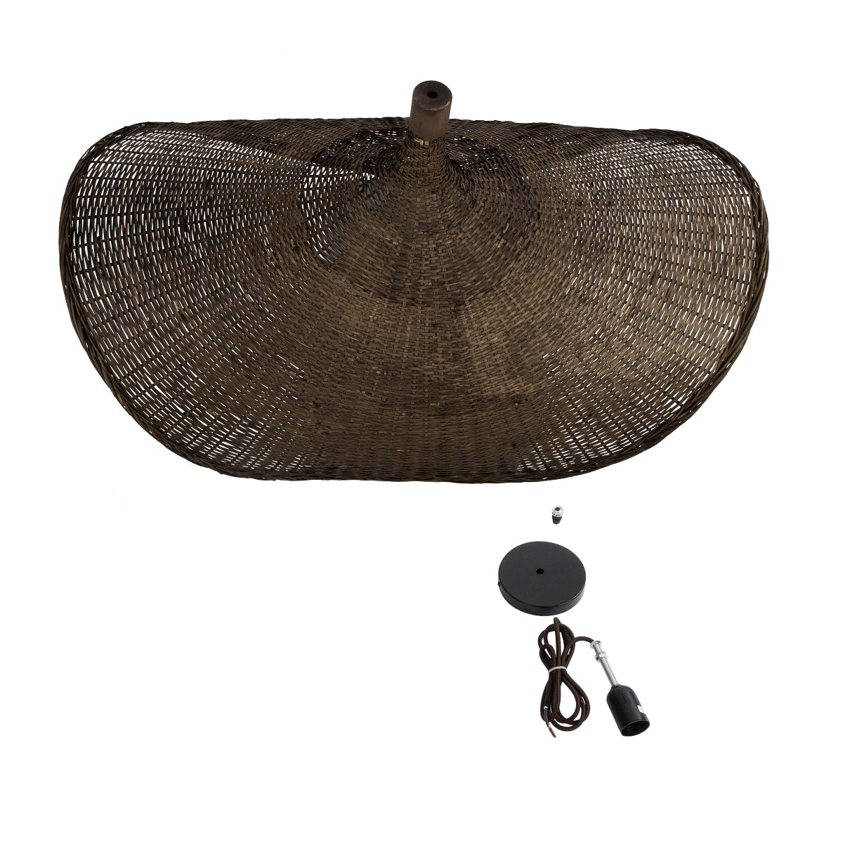 GLOBOSTAR® CUBA 01768 Boho Κρεμαστό Φωτιστικό Οροφής με Ντουί 1 x E27 AC 220-240V IP20 - Καφέ - Μ80 x Π80 x Υ49cm - ledmania.gr