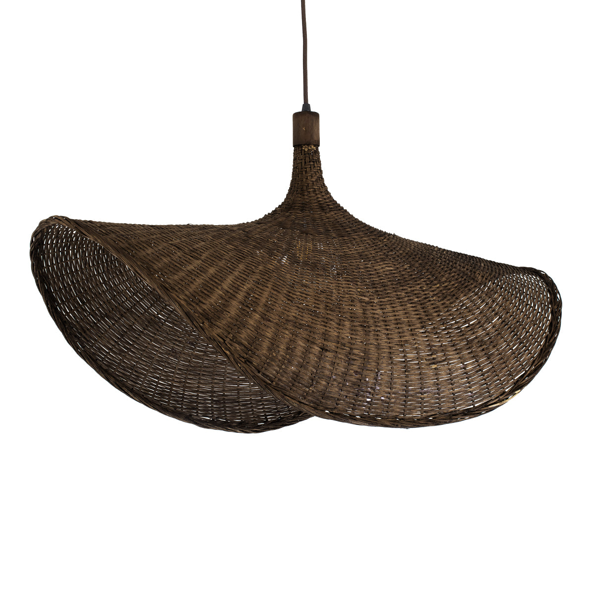 GLOBOSTAR® CUBA 01768 Boho Κρεμαστό Φωτιστικό Οροφής με Ντουί 1 x E27 AC 220-240V IP20 - Καφέ - Μ80 x Π80 x Υ49cm - ledmania.gr