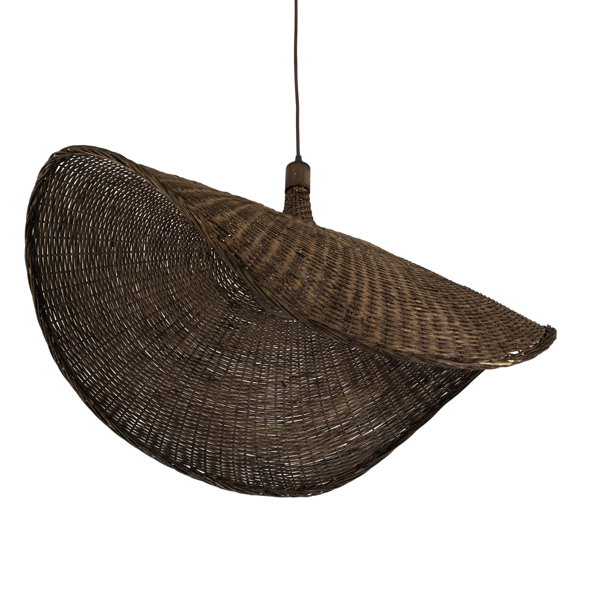 GLOBOSTAR® CUBA 01768 Boho Κρεμαστό Φωτιστικό Οροφής με Ντουί 1 x E27 AC 220-240V IP20 - Καφέ - Μ80 x Π80 x Υ49cm - ledmania.gr