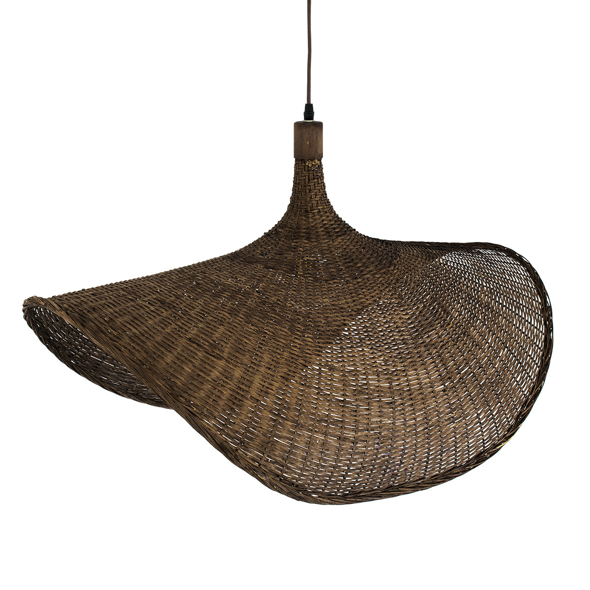 GLOBOSTAR® CUBA 01768 Boho Κρεμαστό Φωτιστικό Οροφής με Ντουί 1 x E27 AC 220-240V IP20 - Καφέ - Μ80 x Π80 x Υ49cm - ledmania.gr