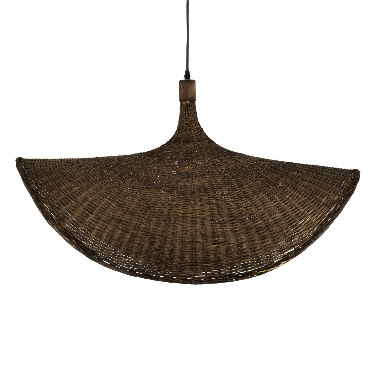 GLOBOSTAR® CUBA 01768 Boho Κρεμαστό Φωτιστικό Οροφής με Ντουί 1 x E27 AC 220-240V IP20 - Καφέ - Μ80 x Π80 x Υ49cm - ledmania.gr