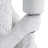 GloboStar® APES 01808 Μοντέρνο Φωτιστικό Πορτατίφ Λαμπατέρ Μονόφωτο 1 x E27 Λευκό Φιγούρα L30 x W27 x H30cm - ledmania.gr