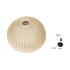 GloboStar® RAITO 01826 Boho Κρεμαστό Φωτιστικό Οροφής Μονόφωτο 1 x E27 AC220-240V IP20 - Φ100 x Υ63cm - Μπεζ Ξύλινο Μπαμπού Πλέγμα Καμπάνα - ledmania.gr